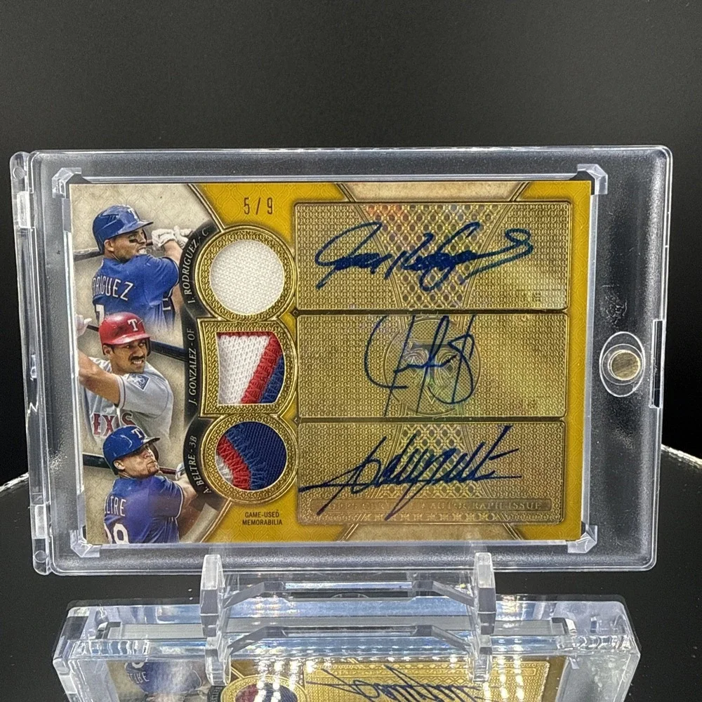 2017 Topps Triple Threads Rodriguez Gonzalez Adrian Beltre Auto Relic /9 HOF